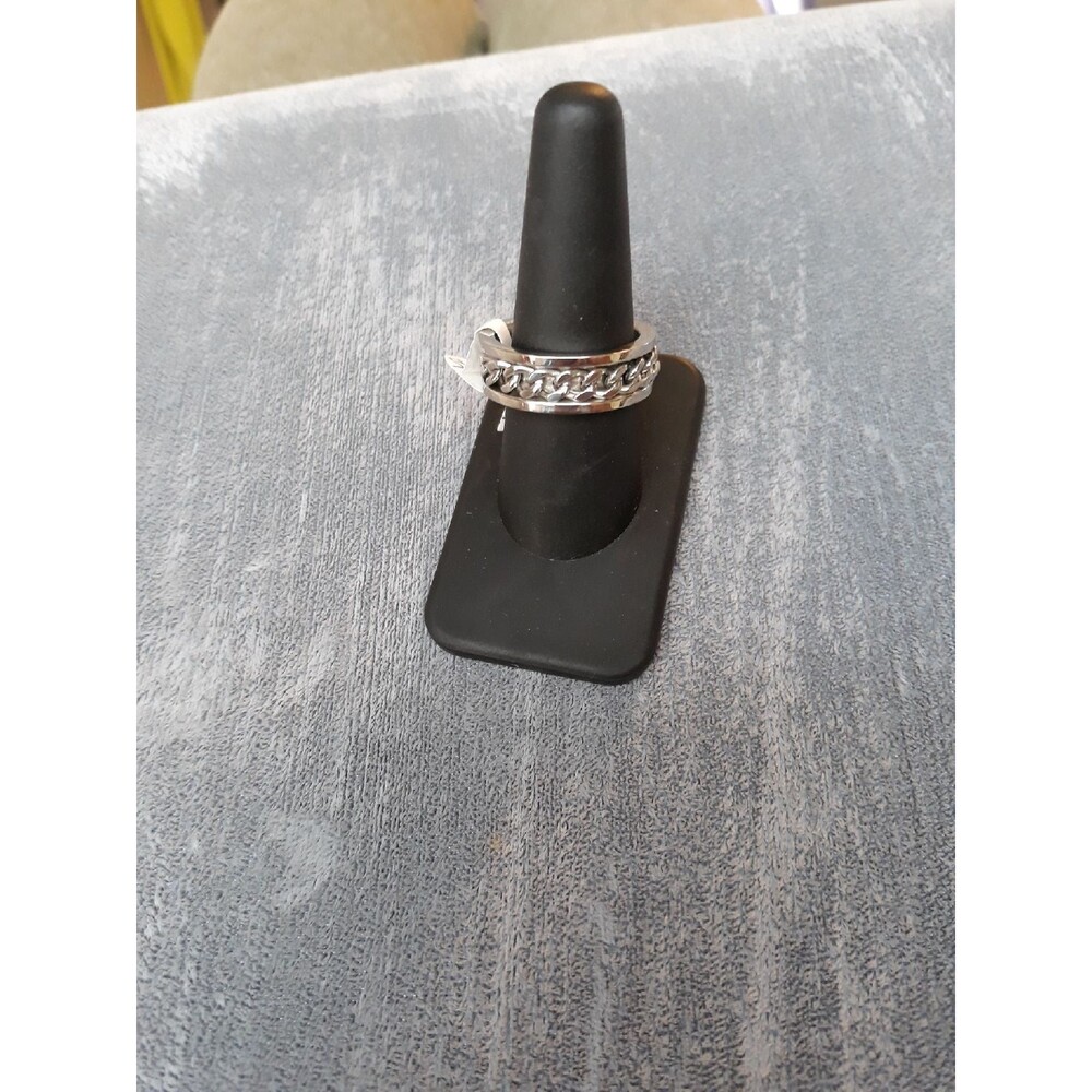 Stainless Steel Sz 10 Mens Band Ring
